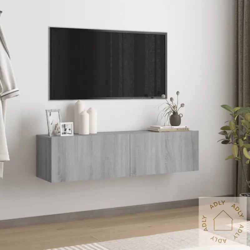 Tv-Benk Grå Sonoma 120X30X30 Cm Konstruert Tre