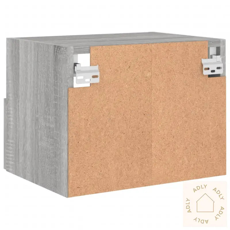 Vegghengt Tv-Benk Grå Sonoma 40X30X30 Cm Konstruert Tre
