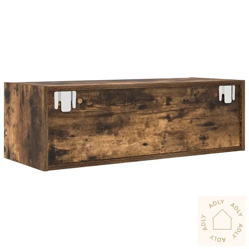 Tv-Benk Røkt Eik 80X31X25,5 Cm Konstruert Tre