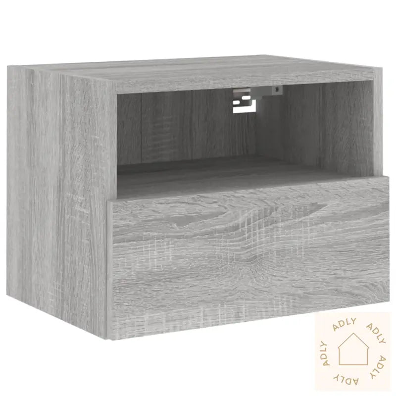 Vegghengt Tv-Benk Grå Sonoma 40X30X30 Cm Konstruert Tre