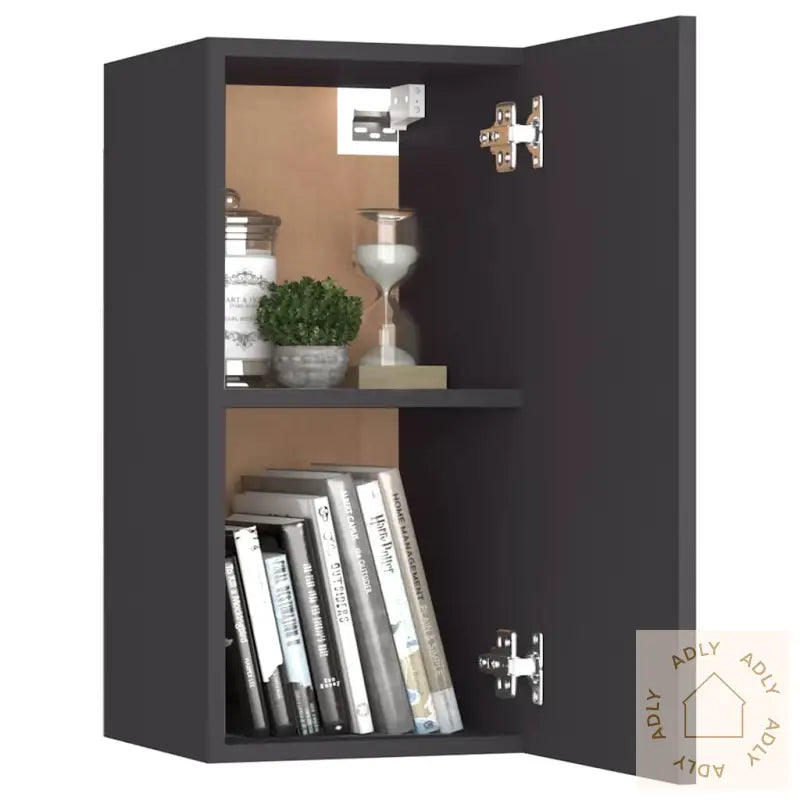 Tv-Benk Grå 30,5X30X60 Cm Sponplate