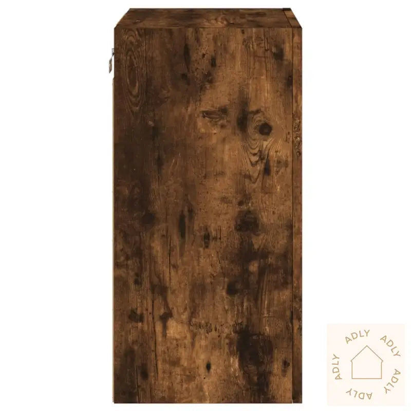 Vegghengt Tv-Benk Røkt Eik 40,5X30X60 Cm Konstruert Tre