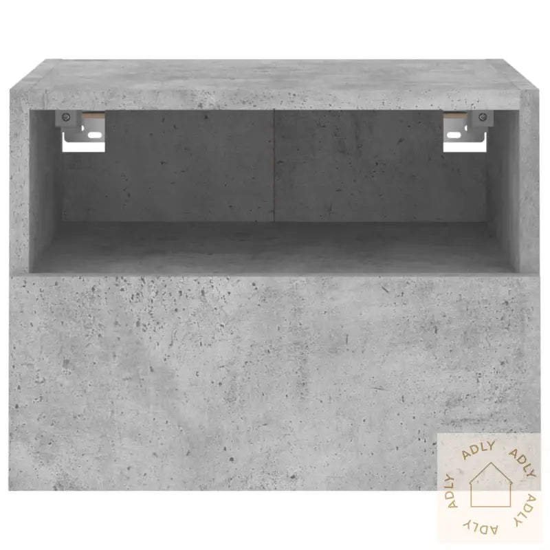Vegghengt Tv-Benk Betonggrå 40X30X30 Cm Konstruert Tre
