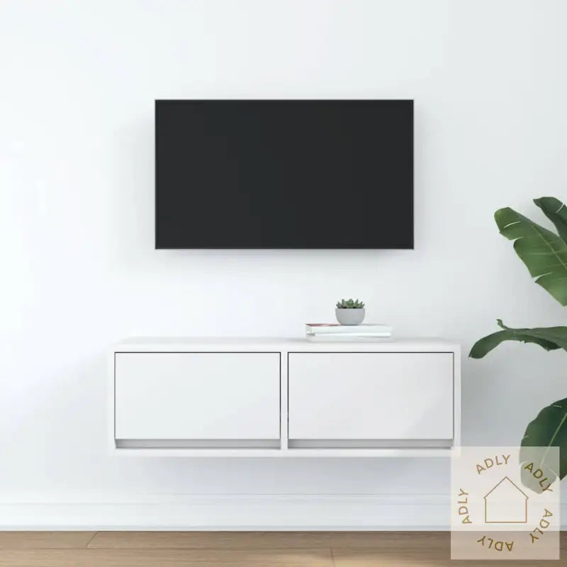 Tv-Benk Hvit 80X31X25,5 Cm Konstruert Tre