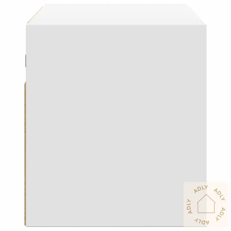 Vegghengt Tv-Benk Med Led Hvit 100X31X35 Cm