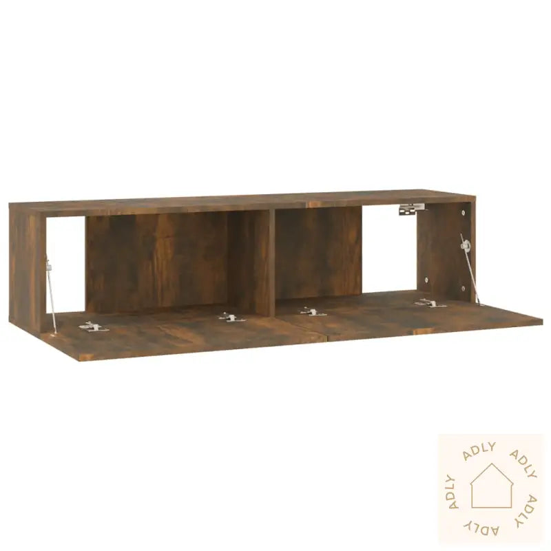 Tv-Benk Røkt Eik 120X30X30 Cm Konstruert Tre