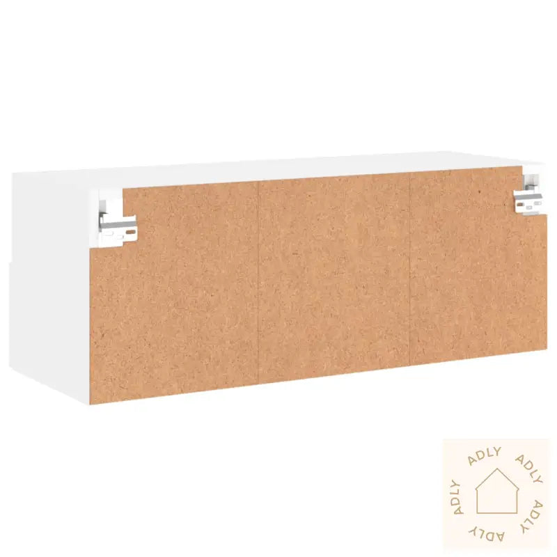 Vegghengt Tv-Benk Hvit 80X30X30 Cm Konstruert Tre