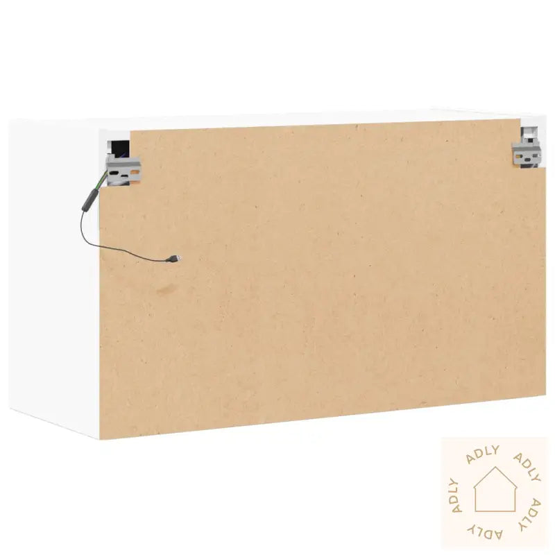 Vegghengt Tv-Benk Med Led Hvit 80X31X45 Cm