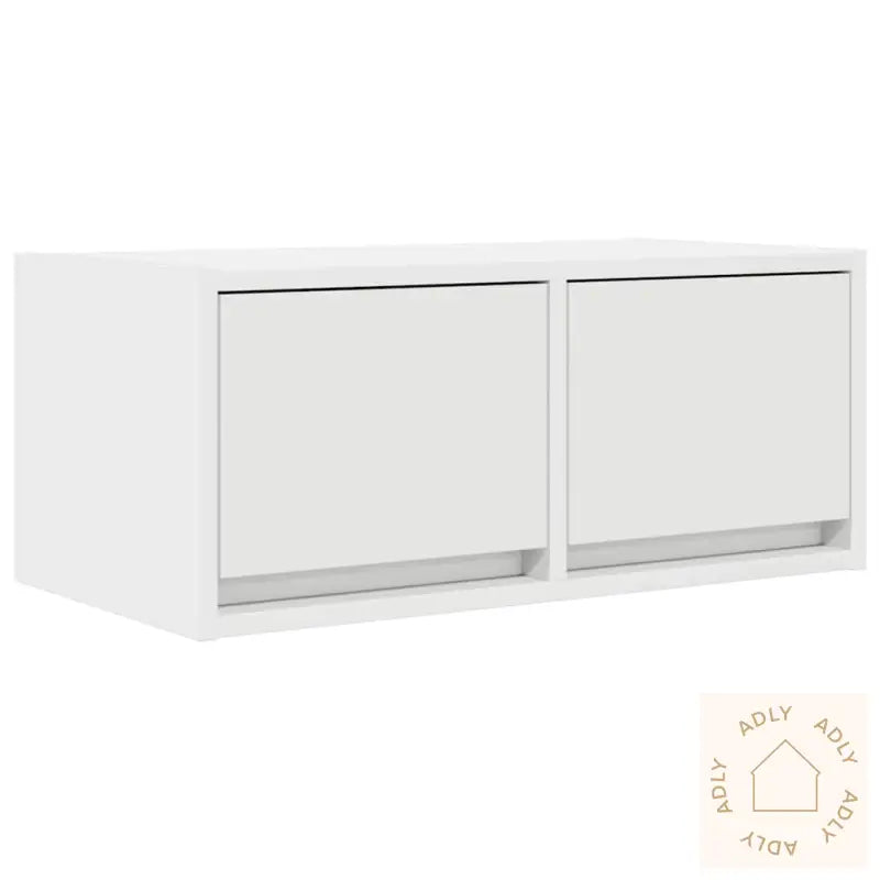 Tv-Benker 2 Stk Hvit 60X31X25,5 Cm Konstruert Tre