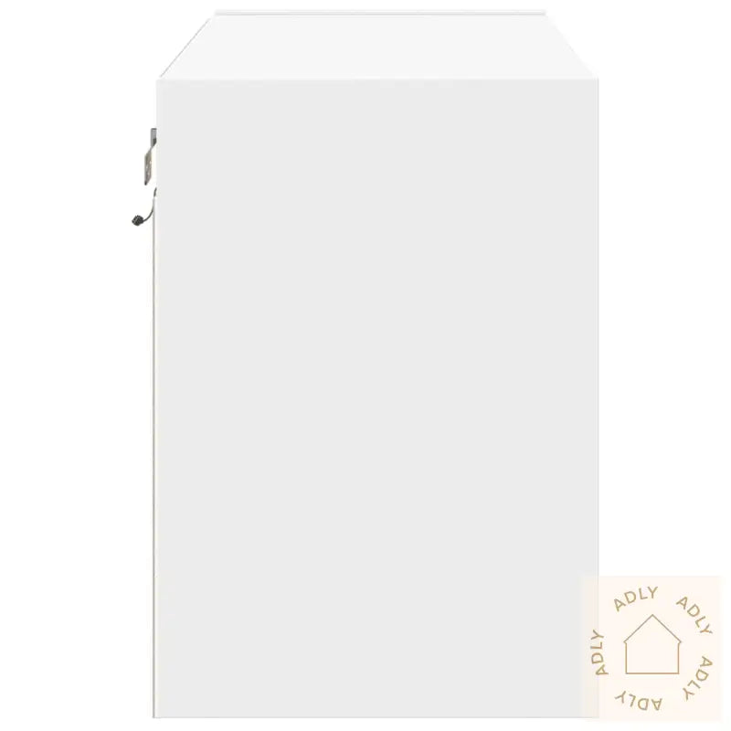 Vegghengt Tv-Benk Med Led Hvit 80X31X45 Cm