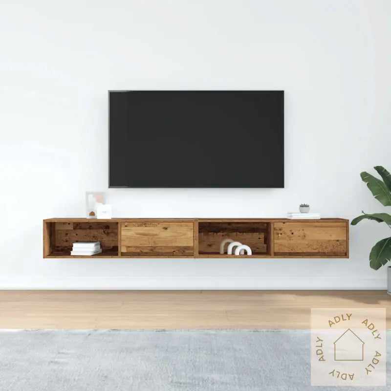 Tv-Benker 2 Stk Gammelt Tre 100X31X25,5 Cm Konstruert Tre