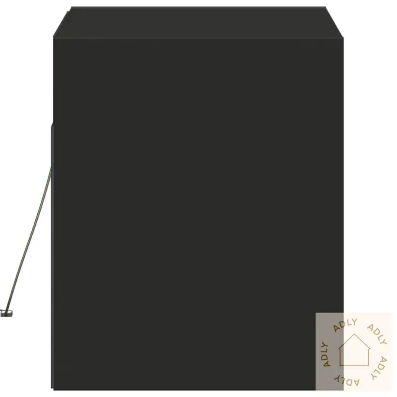 Vegghengt Tv-Benk Med Led Svart 80X31X35 Cm