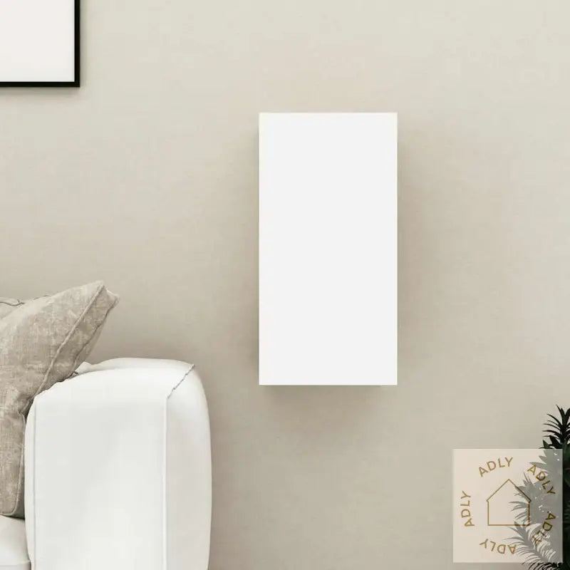 Tv-Benk Hvit Og Sonoma Eik 30,5X30X60 Cm Sponplate