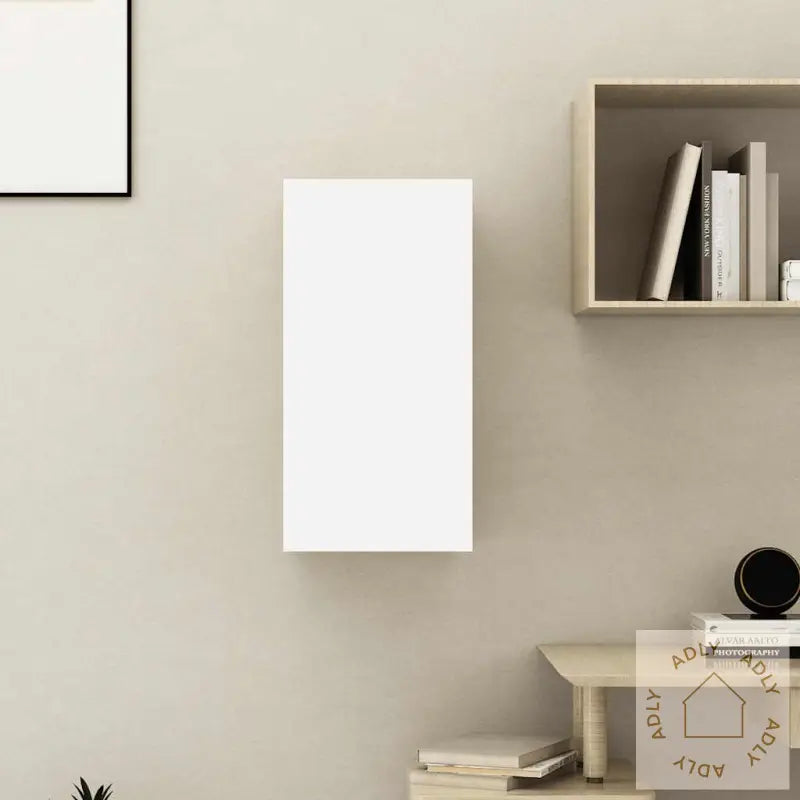 Tv-Benk Hvit 30,5X30X60 Cm Konstruert Tre