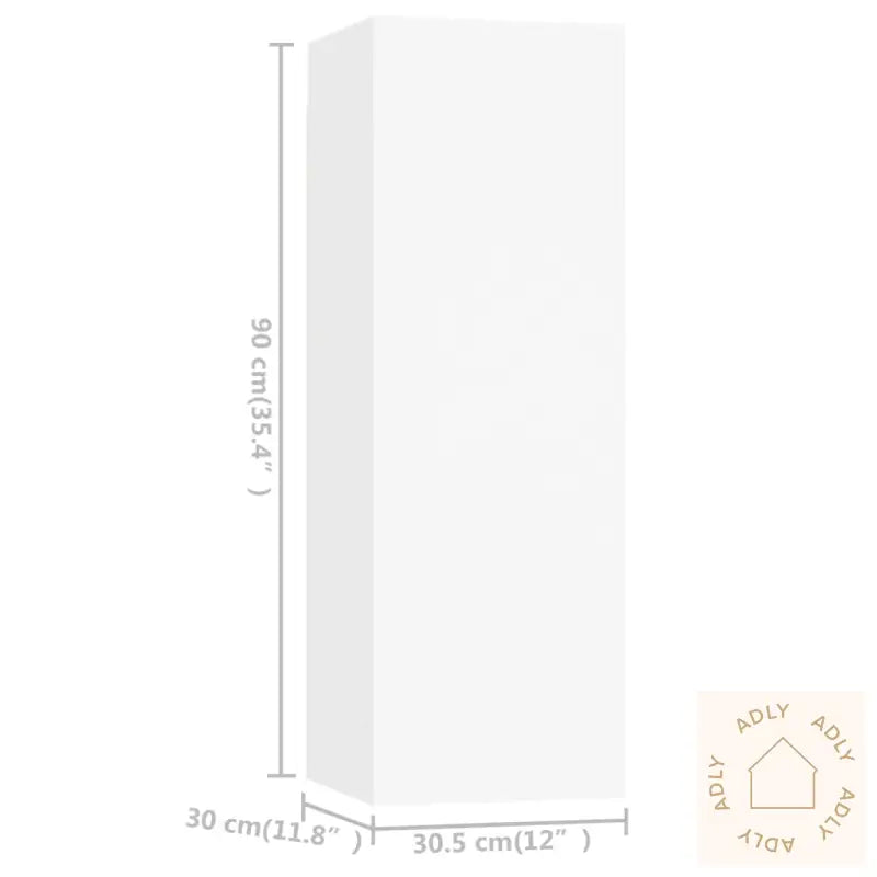 Tv-Benksett 5 Deler Hvit Konstruert Tre