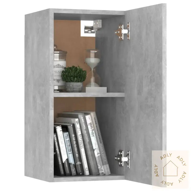 Tv-Benksett 7 Deler Betonggrå Konstruert Tre