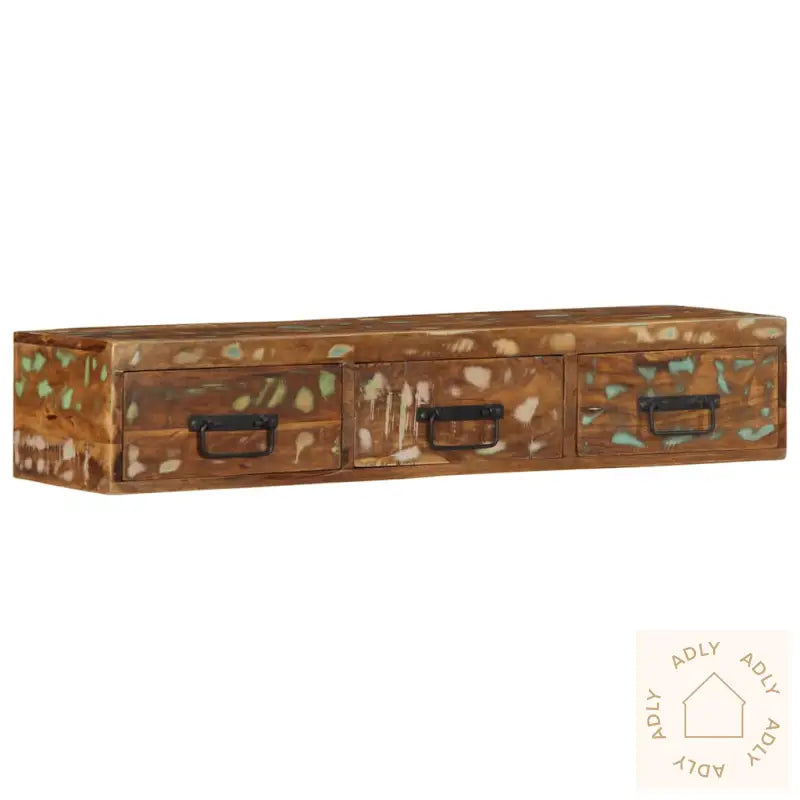 Veggmontert Tv-Benk 100X30X19 Cm Gjenvunnet Heltre
