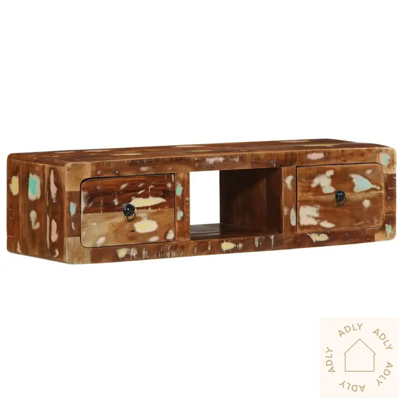 Veggmontert Tv-Benk 100X32X25 Cm Gjenvunnet Heltre
