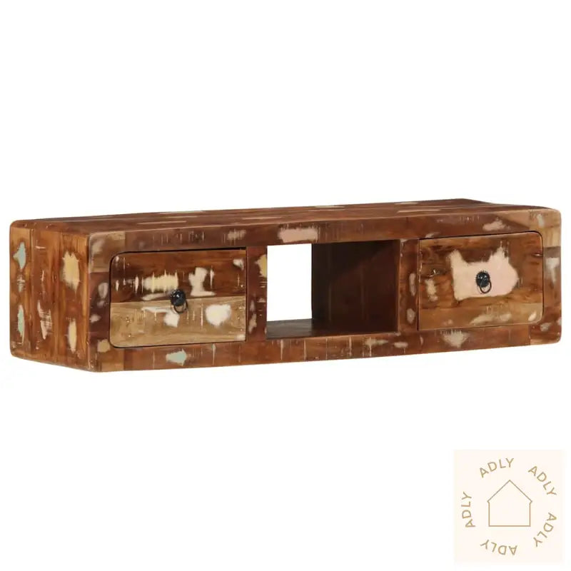 Veggmontert Tv-Benk 100X32X25 Cm Gjenvunnet Heltre