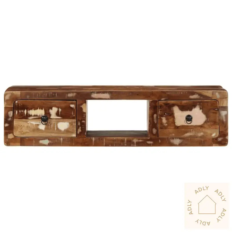 Veggmontert Tv-Benk 100X32X25 Cm Gjenvunnet Heltre