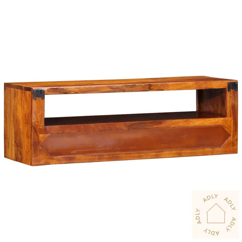 Veggmontert Tv-Skap Flerfarget 90X30X30 Heltre Akasie