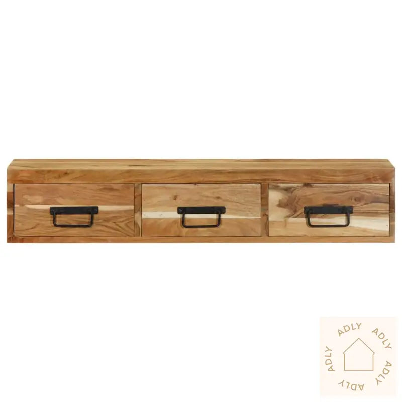 Veggmontert Tv-Benk 100X30X19 Cm Heltre Akasie