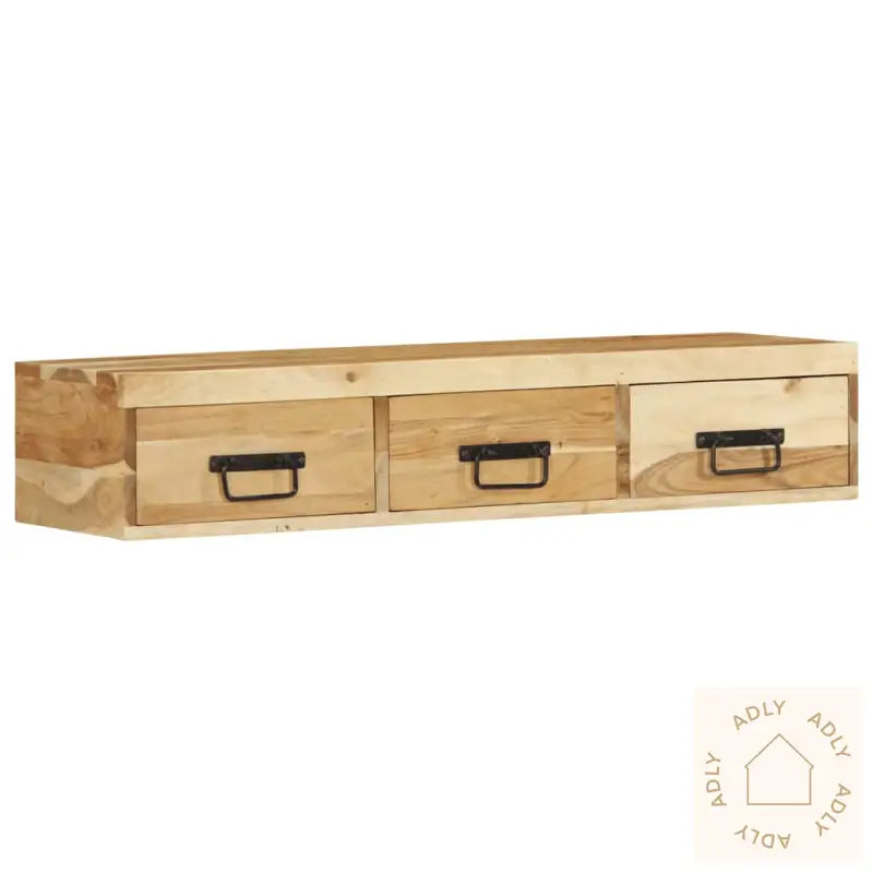 Veggmontert Tv-Benk 100X30X19 Cm Heltre Akasie