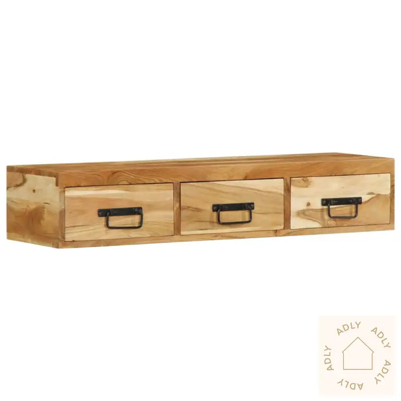 Veggmontert Tv-Benk 100X30X19 Cm Heltre Akasie