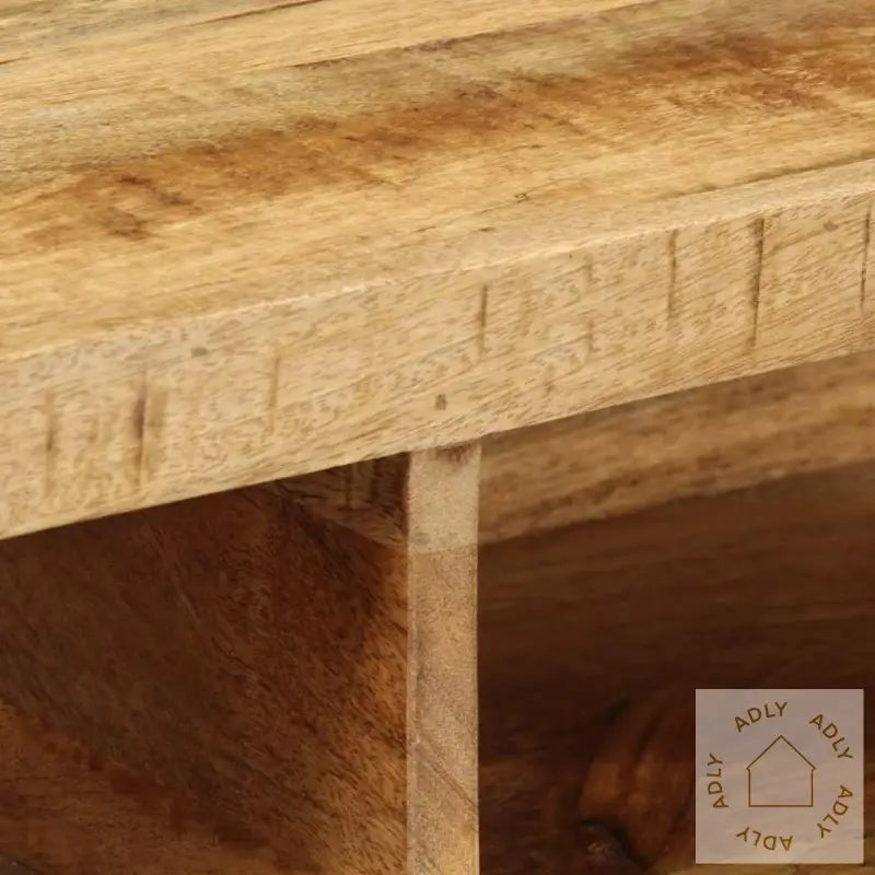 Veggmontert Tv-Benk 100X30X19 Cm Grovt Heltre Mangotre