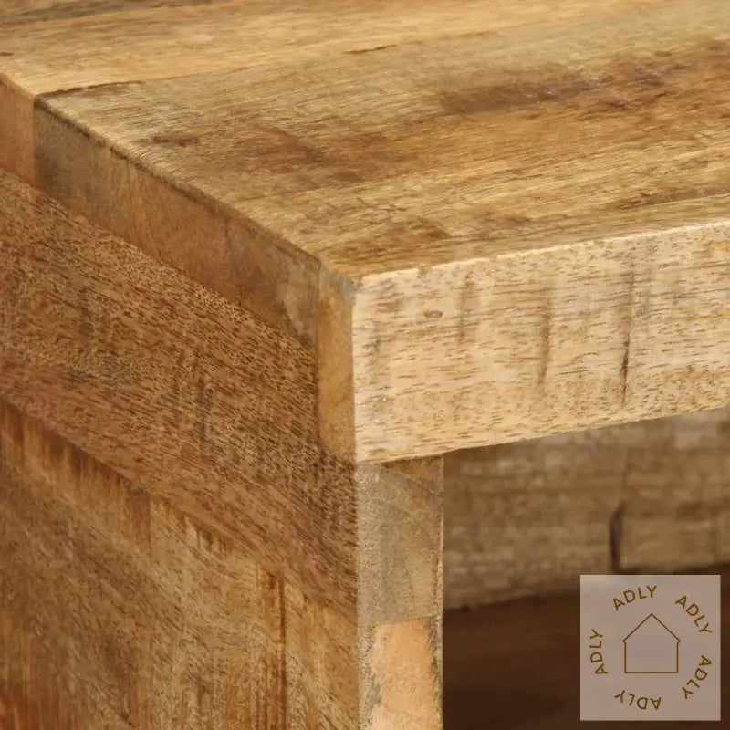 Veggmontert Tv-Benk 100X30X19 Cm Grovt Heltre Mangotre