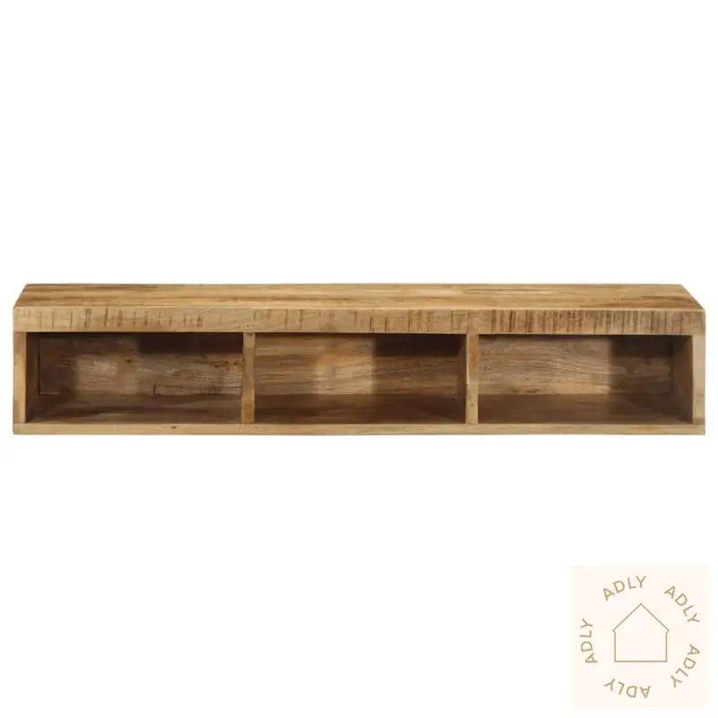 Veggmontert Tv-Benk 100X30X19 Cm Grovt Heltre Mangotre
