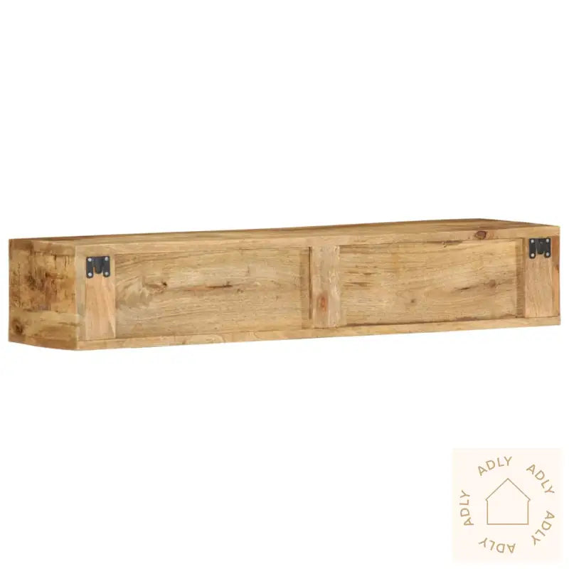 Veggmontert Tv-Benk 100X30X19 Cm Grovt Heltre Mangotre