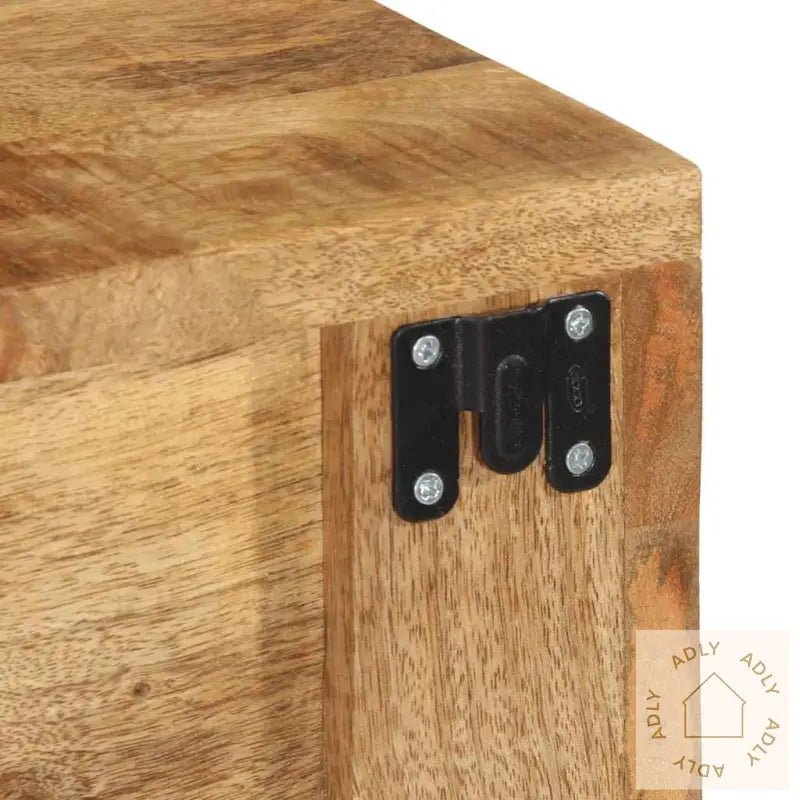 Veggmontert Tv-Benk 100X30X19 Cm Grovt Heltre Mangotre