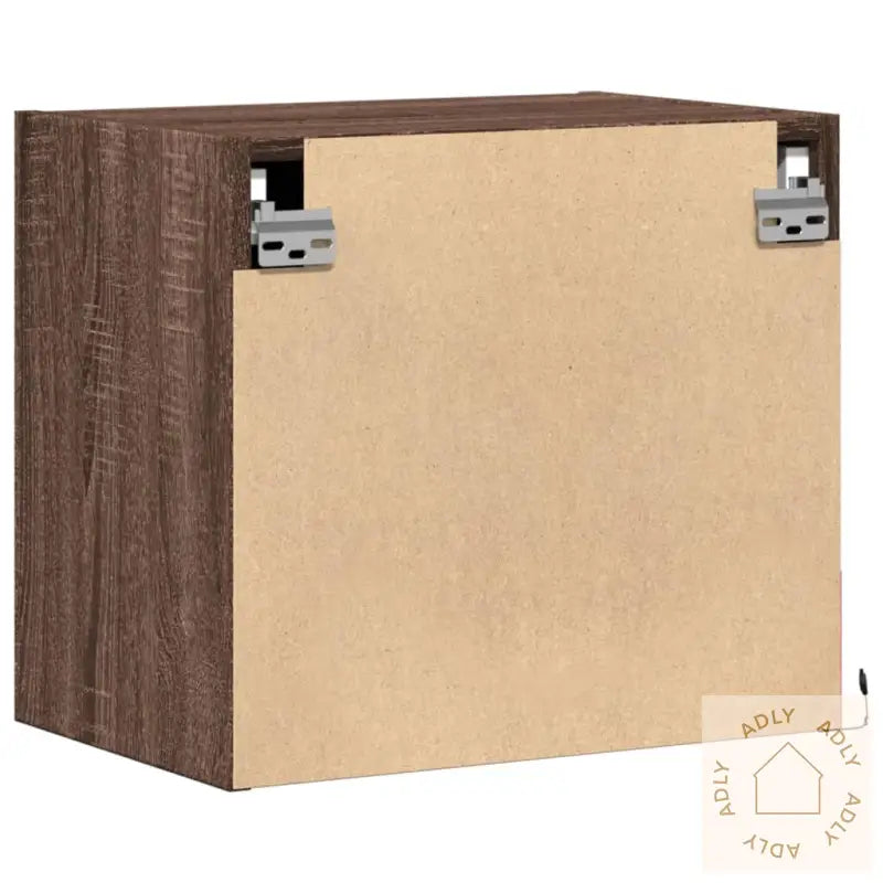 Vegghengte Nattbord Med Led-Lys 2 Stk Brun Eik