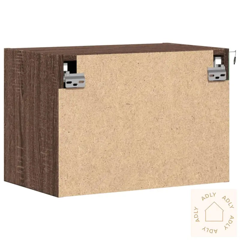 Vegghengte Nattbord Med Led-Lys 2 Stk Brun Eik