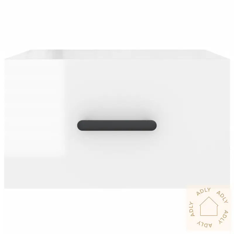 Veggmonterte Nattbord 2 Stk Høyglans Hvit 35X35X20 Cm