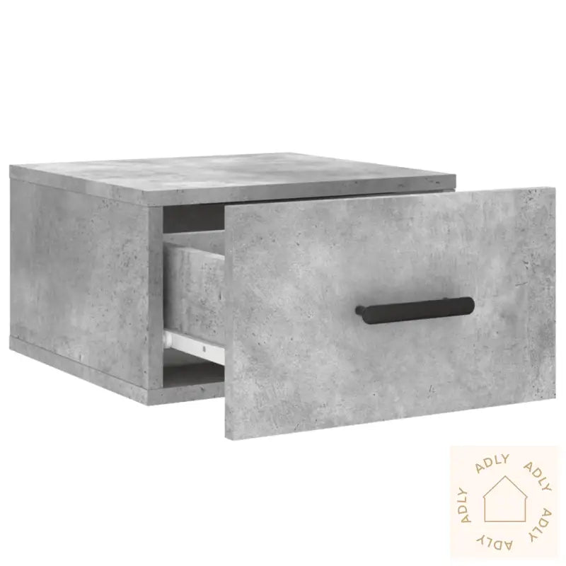 Veggmonterte Nattbord 2 Stk Betonggrå 35X35X20 Cm