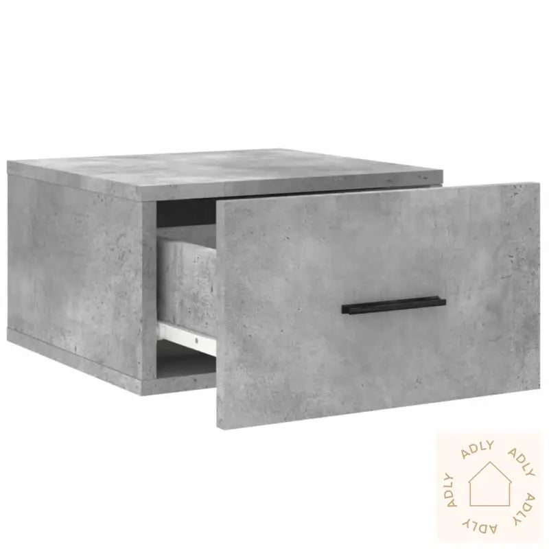 Veggmonterte Nattbord 2 Stk Betonggrå 35X35X20 Cm