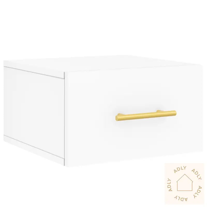 Veggmonterte Nattbord 2 Stk Hvit 35X35X20 Cm