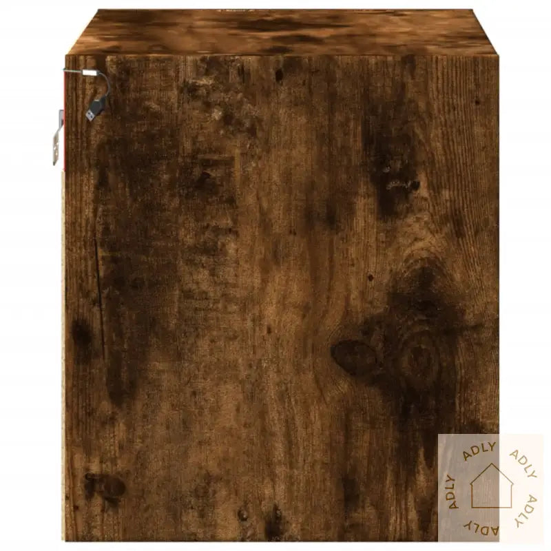 Vegghengte Nattbord Med Led-Lys 2 Stk Røkt Eik