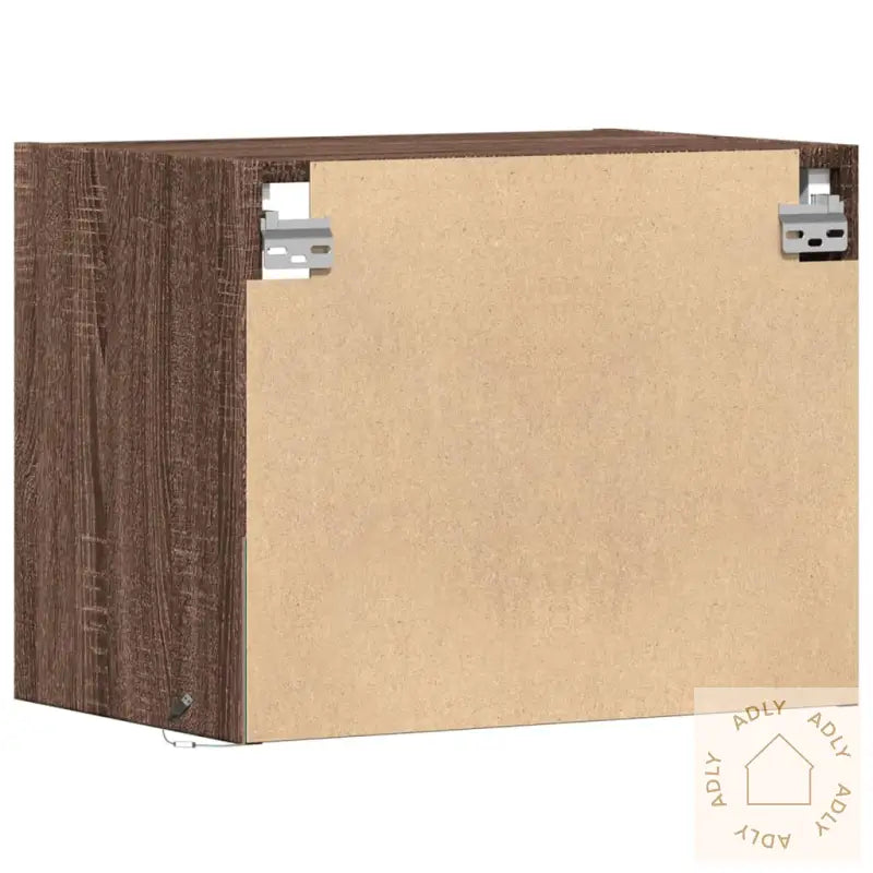 Vegghengte Nattbord Med Led-Lys 2 Stk Brun Eik