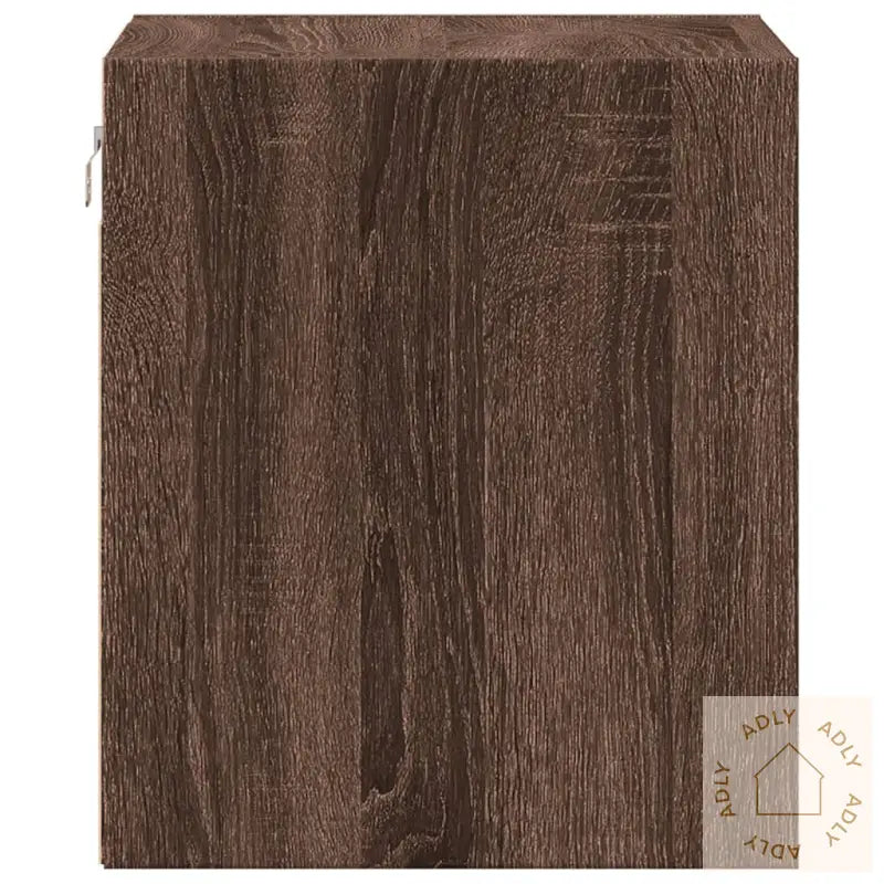 Vegghengte Nattbord Med Led-Lys 2 Stk Brun Eik