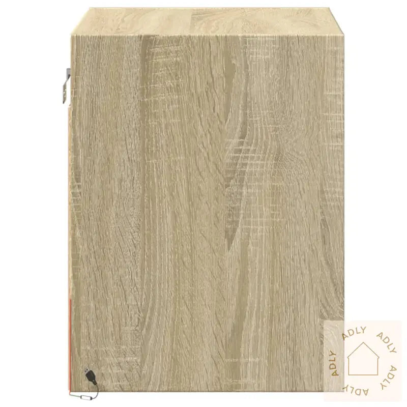 Vegghengte Nattbord Med Led-Lys 2 Stk Sonoma Eik