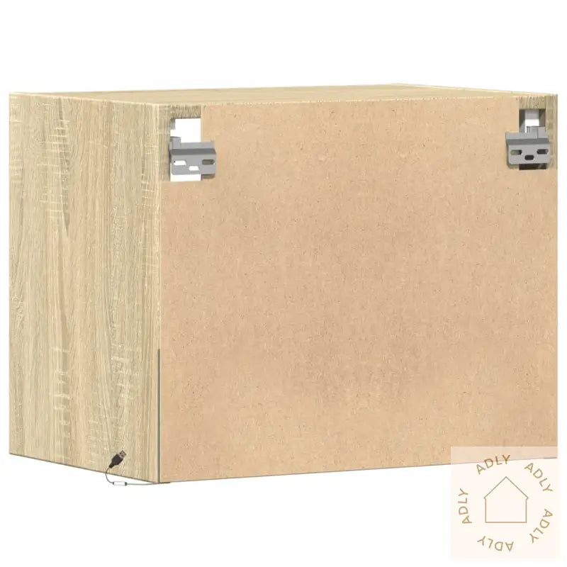 Vegghengte Nattbord Med Led-Lys 2 Stk Sonoma Eik