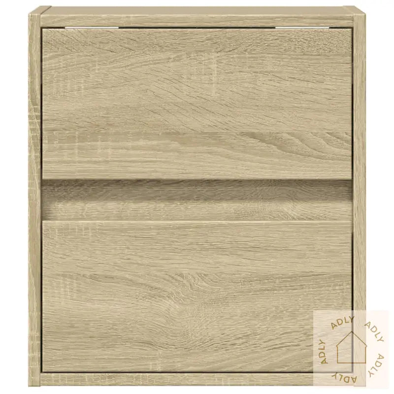 Vegghengte Nattbord Med Led-Lys 2 Stk Sonoma Eik