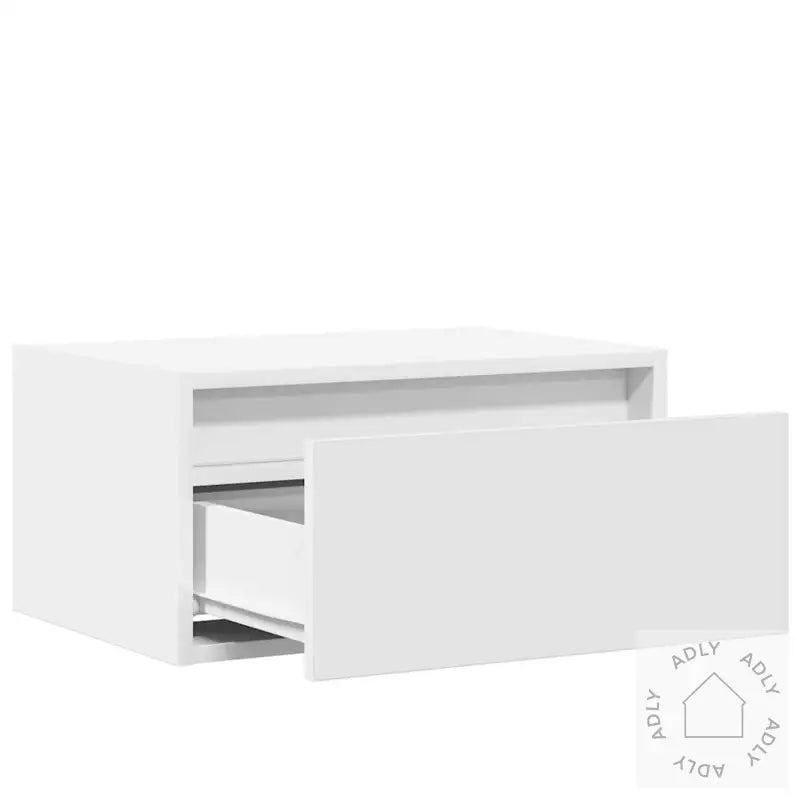 Vegghengte Nattbord Med Led-Lys 2 Stk Hvit