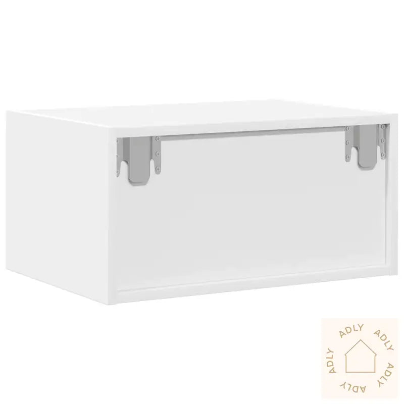 Vegghengte Nattbord Med Led-Lys 2 Stk Hvit