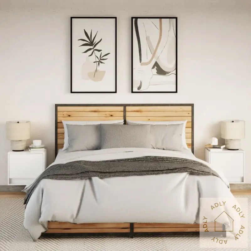 Vegghengte Nattbord Med Led-Lys 2 Stk Hvit