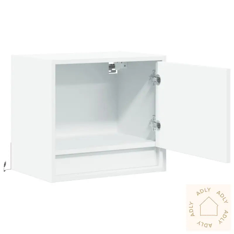 Vegghengte Nattbord Med Led-Lys 2 Stk Hvit