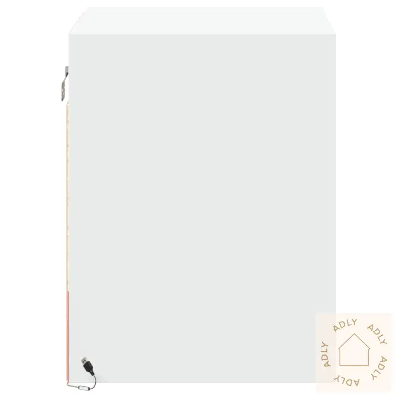 Vegghengte Nattbord Med Led-Lys 2 Stk Hvit